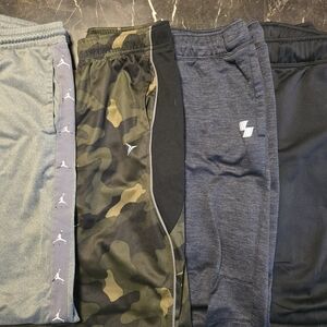 Lot Of 4 Pair Kids Camo and Gray Jogger Pants